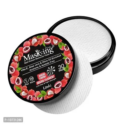 MasKing Diva Charcoal Facial Sheet Mask For Anti Acne, Glowing, Anti Inflammatory  Skin Purifying Ideal For Women  Men (Combo Pack of 4) | Diva Litchi Nail Polish Remover 30 Round Pads (Pack of 1)-thumb5