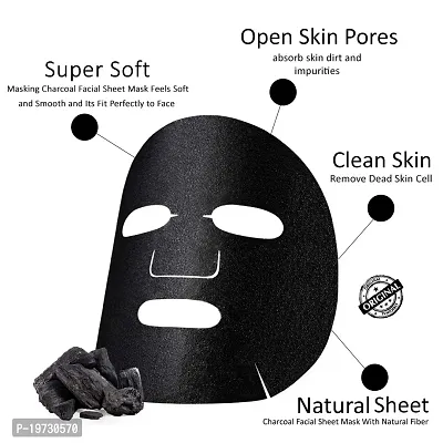 Masking Beauty Facial Sheet Mask of Cucumber for Skin Calming 20ml (Pack Of 1)  Masking Diva Neem, Tulsi, Turmeric  Charcoal Facial Sheet Mask for Anti Acne 25ml (Pack Of 1) for Women  Men-thumb4