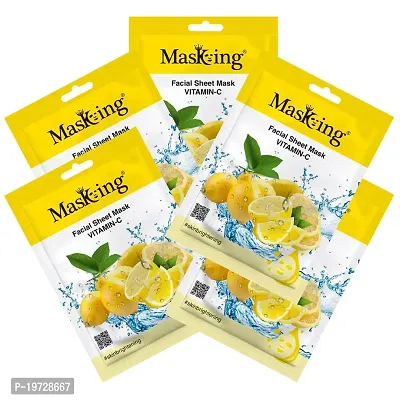 Masking Beauty Facial Sheet Mask Vitamin - C (Pack Of 1)