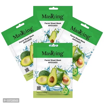 Masking Beauty Facial Sheet Mask Avocado (Pack Of 1)