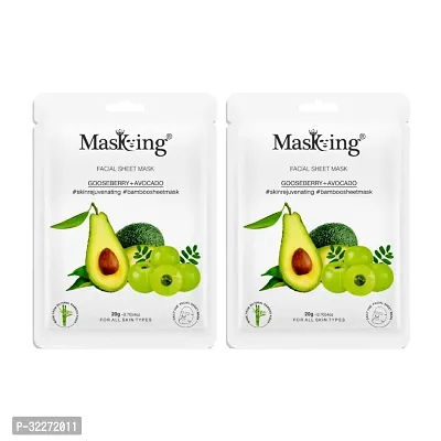 Natural Skin Care Facial Sheet Mask, Pack of 2-thumb0