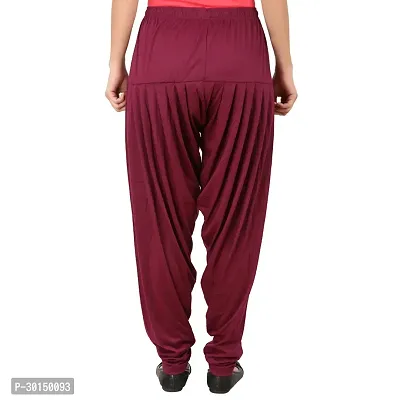 Fabulous Maroon Lycra Solid Salwars Patiala Pant For Women-thumb2