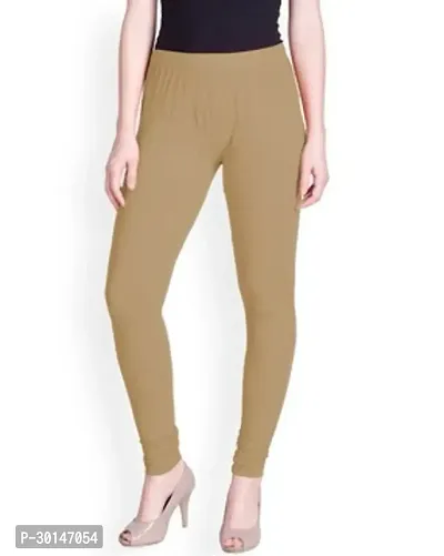 Fabulous Brown Cotton Solid Leggings For Women