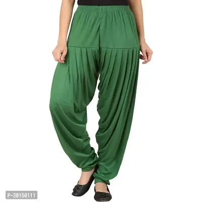 Fabulous Green Lycra Solid Salwars Patiala Pant For Women-thumb0