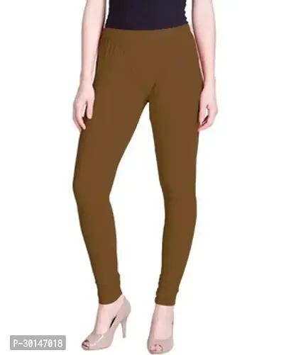 Fabulous Beige Cotton Solid Leggings For Women