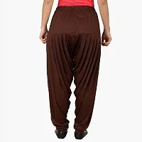 Fabulous Brown Lycra Solid Salwars Patiala Pant For Women-thumb1