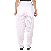 Fabulous White Lycra Solid Salwars Patiala Pant For Women-thumb1