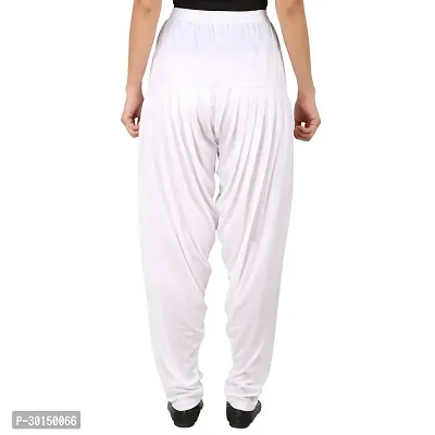 Fabulous White Lycra Solid Salwars Patiala Pant For Women-thumb2