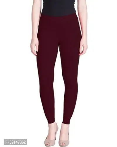 Fabulous Maroon Cotton Solid Leggings For Women-thumb0