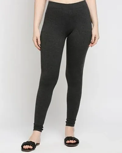 Stylish Cotton Lycra Solid Leggings For Women