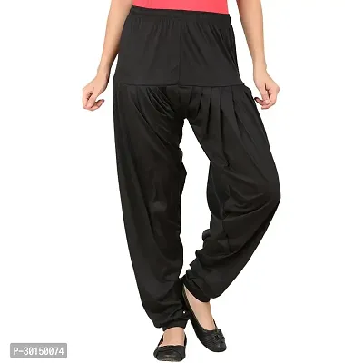 Fabulous Black Lycra Solid Salwars Patiala Pant For Women-thumb0