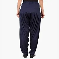 Fabulous Navy Lycra Solid Salwars Patiala Pant For Women-thumb1