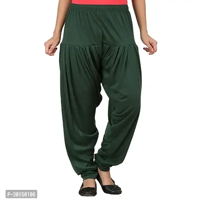 Fabulous Green Lycra Solid Salwars Patiala Pant For Women-thumb0