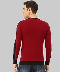 Reliable Maroon Cotton Printed Round Neck Tees For Men-thumb1