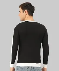 Reliable Black Cotton Printed Round Neck Tees For Men-thumb1