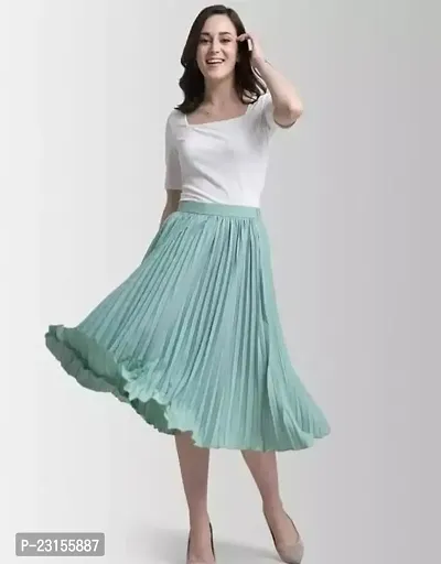 Stylish Fancy Designer Crepe Solid Skirt For Women
