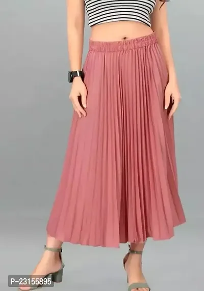Stylish Fancy Designer Crepe Solid Skirt For Women