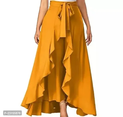 Stylish Fancy Designer Crepe Solid Skirt For Women-thumb0
