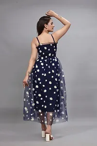 Stylish Net Printed Dress for Women-thumb1