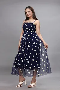 Stylish Net Printed Dress for Women-thumb4