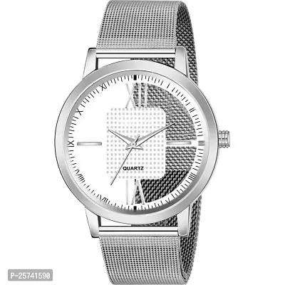 KD Silver Premium Quality Strap Designer Fashion Wrist Analog Men Watch.