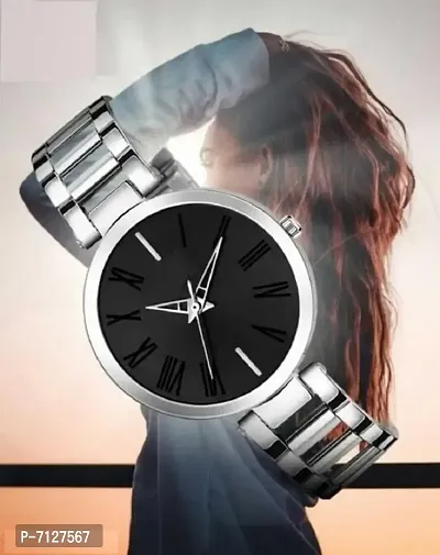 Stylish Black Metal Analog Watches For Women Pack Of 1