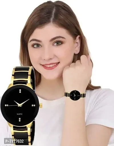 Stylish Black Metal Analog Watches For Women Pack Of 1