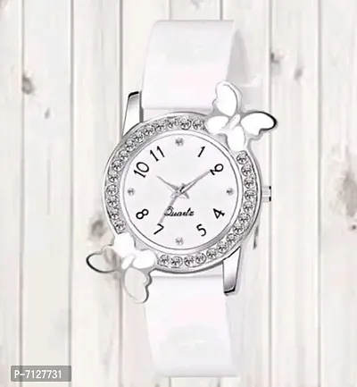 Stylish White PU Analog Watches For Women Pack Of 1