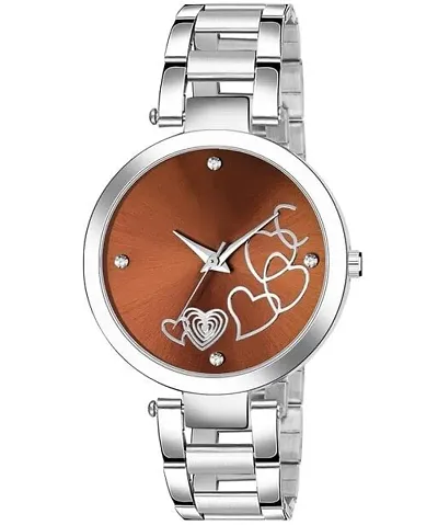 Stylish and Trendy Silver Metal Strap Analog Watch for Women