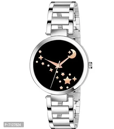 Stylish Black Metal Analog Watches For Women Pack Of 1-thumb0