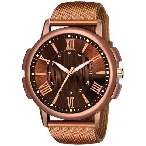 Trendy Synthetic Leather Analog Watch for Men