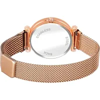 KD Luxury Mesh Magnet Watches for Girls Fashion Mysterious Rose Gold Lady Analog Women Watch-thumb3