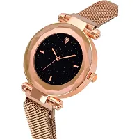 KD Luxury Mesh Magnet Watches for Girls Fashion Mysterious Rose Gold Lady Analog Women Watch-thumb1