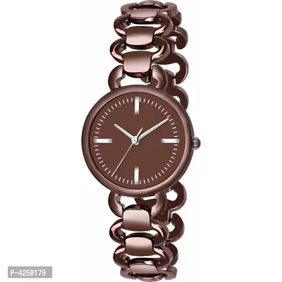 Women Brown Marchi Round Chain Analog Nice wrist Watch