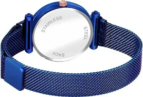 Women Simple Trendy Blue Watch Female Starry Sky Watch Wagnet Band Quartz Watch-thumb2