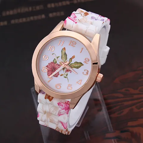 Stylish Silicone Strap Analog Watches for Women