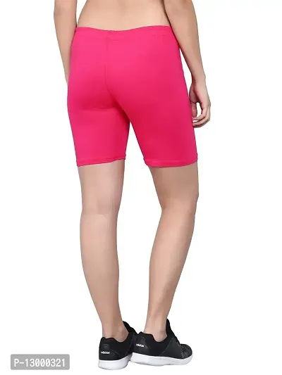 COREFAB Cotton Lycra Shorts for Women Under Dress Pink
