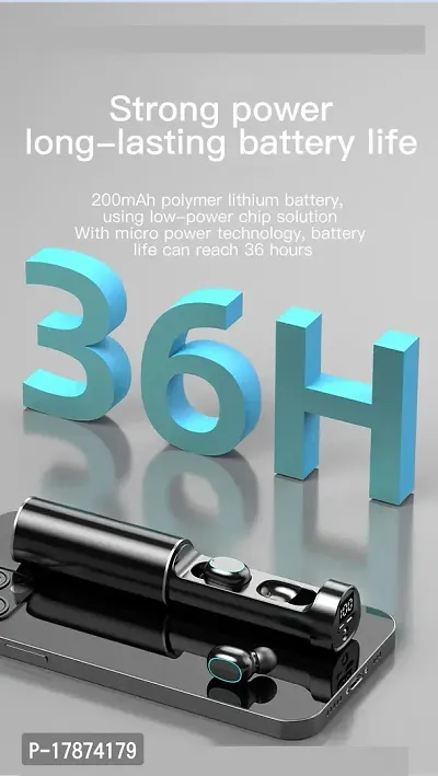 Premium N21 TWS LED With Flashlight 40H Playtime, Quad Mic ENC,13mm driver-thumb2