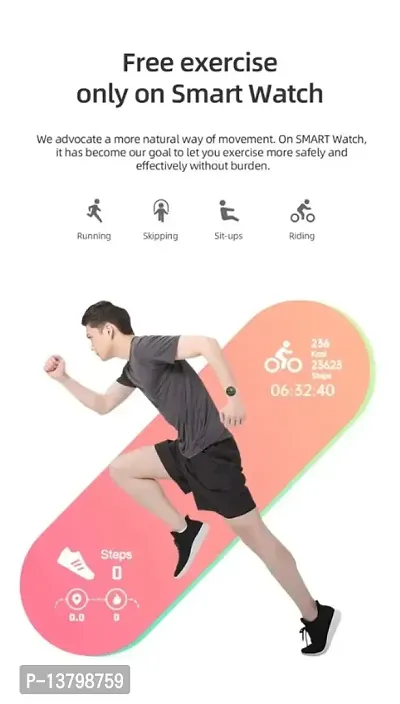Tunifi Smart Watch D18 Touch Men Women Fitness Tracker Heart Rate M-thumb5