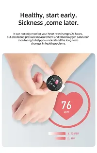 Tunifi Smart Watch D18 Touch Men Women Fitness Tracker Heart Rate M-thumb1