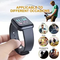 D20 Bluetooth Smartwatch Touch Screen Bluetooth Smart Watches Smartwatch  (Black Strap, FREE SIZE)-thumb1