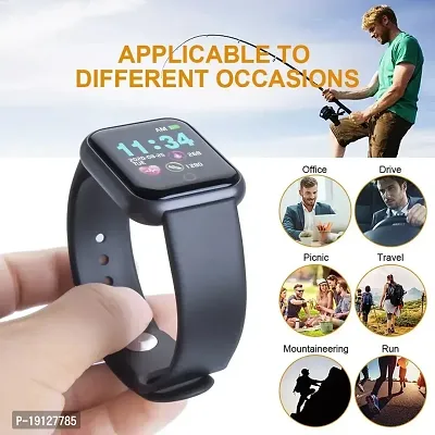 D20 Bluetooth Smartwatch Touch Screen Bluetooth Smart Watches Smartwatch  (Black Strap, FREE SIZE)-thumb2