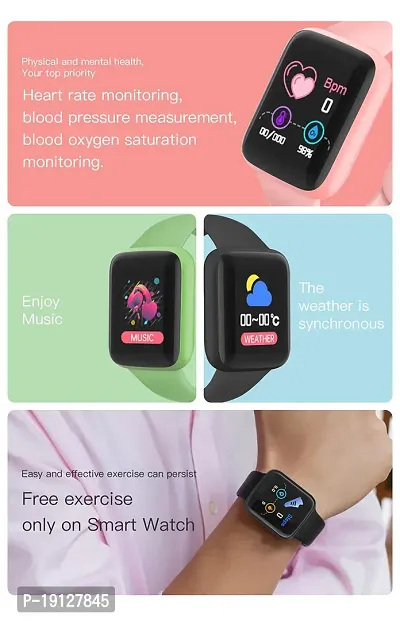 D20 Bluetooth Smartwatch Touch Screen Bluetooth Smart Watches Smartwatch  (Black Strap, FREE SIZE)-thumb4