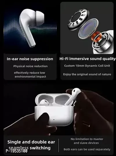 Tunifi Airpods Pro 3rd Generation Earbuds upto 30 Hours playback Wireless Bluetooth Headphones Airpods ipod buds bluetooth Headset-thumb4