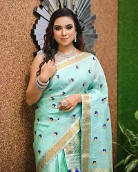 Classic  Poly Silk Saree With Blouse Piece For Women-thumb2