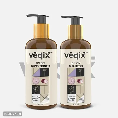 VEQIX Onion Hair Shampoo 300 ml Pack of 2  600 ML