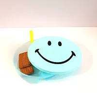 RACE MINDS Smiley Good Day Mini Lunch Boxes  Pencil Box Combo for, Return Gifts for Kids Birthday Party (Blue)-thumb1