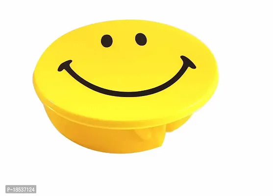 RACE MINDS Smiley Good Day Mini Lunch Boxes  Pencil Box Combo for, Return Gifts for Kids Birthday Party (Yellow)-thumb0