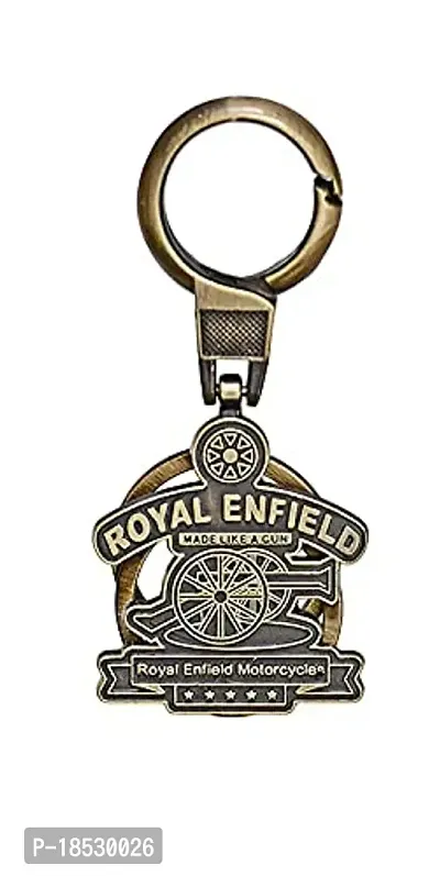RACE MINDS Metal Royal Enfeild made like a gun keychain and keyring For Car And Bike