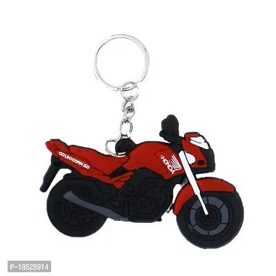 RACE MINDS Rubber Single Sided Bike Keychain With Honda Logo